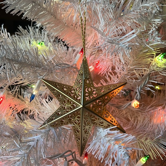 ❤️ SCENTED DECORATIVE ORNAMENT, WHITE WINTER FIR, METAL GOLD STAR - Picture 8 of 8